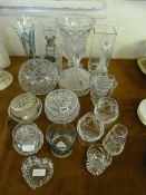 Collection of Cut Glass Vases - Bowls - Vases etc
