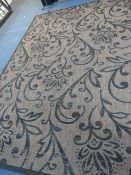 *3 x 2 Brown Floral Patterned Rug