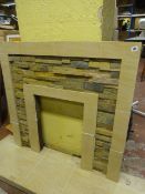 *Natural Stone Fire Surround with Hearth