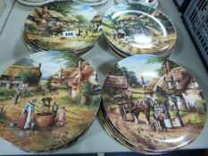 22 Limited Edition Wedgwood Decorative Plates Depicting Country Scenes