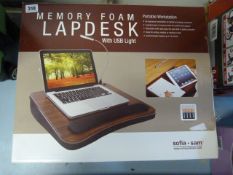 *Memory Foam Laptop Desk with USB Light