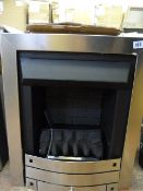 *Brushed Stainless Steel Gas Fired Coal Effect Fire