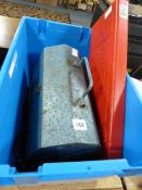 Blue Metal Tool Box - Foot Pump & Warning Triangle