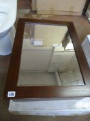 *Oak Bathroom Cabinet Enclosed by Mirrored Door