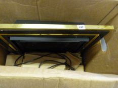 *Expri Engine Electric Fire Insert with Brass Trim