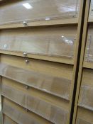 7 Tier Oak Storage Unit Enclosed by Doors