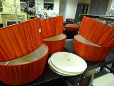*8 Red Pleated Lamp Shades