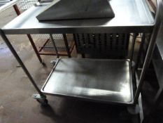 Stainless Steel 2 Tier Catering Trolley