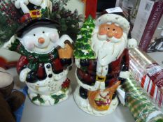 *Santa & Snowman LED 2 Pack