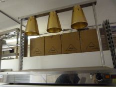 3 Lamp Stainless Steel Counter Top Servery Unit