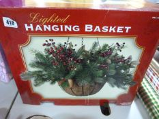*Illuminated Hanging Basket