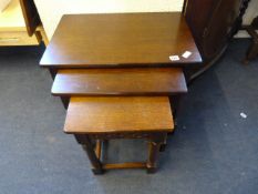 Oak Priory Style Nest of Tables