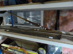 Sash Clamp with Extension - 2 Crow Bars Pick Axe & 2 Pool Cues