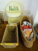 Wicker Baskets & Wall Shelf