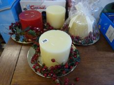 *Large Candles & Wreath