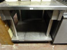 *Stainless Steel Preparation Table with Under Shelf