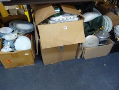 5 Boxes of Kitchenalia including Ceramics - Dinnerwares - Pans - Tea Services etc