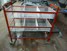 3 Tier Mobile Unit with Storage Baskets