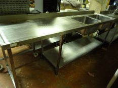 *Double Bowl Sink Single Drawer REF: HL124
