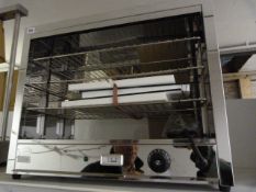 Ace Catering Stainless Steel & Plate Glass Heated Pie Cabinet Ref 224