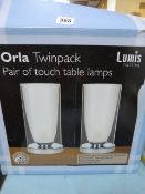 *Clear Glass Touch Lamp
