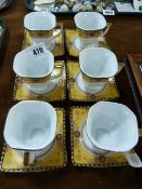 24 Carat Gold Edged Coffee Set