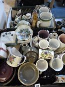 2 Boxes of Bric-a-Brac including Wade - Ceramics etc