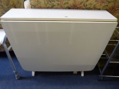 White Drop Leaf Table