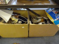 2 Large Boxes of Bric-a-Brac including Prints - Figurines - Windmill etc