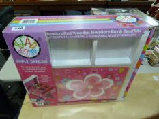 *Handcrafted Wooden Jewellery Box with Beads