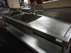 Double Bowl Sink With Double Drawer Ref:HL125