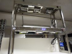 *2 Tier Stainless Steel Heated Lamp Display Unit Ref: 220