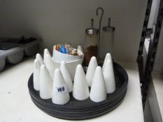 Assorted Salt & Pepper Pots - Non-Slip Trays etc