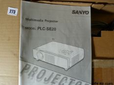Sanyo Mulit-Media Projector Model PCLSE20  with Screen & Ceiling Bracket