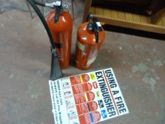 6kg C02 Fire Extinguisher & 6 Litre Foam Fire Extinguisher