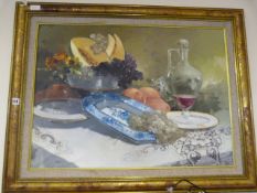 Gilt Framed Still Life Oil Painting