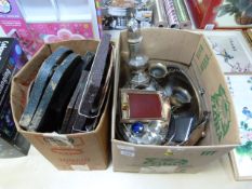2Boxes of Silver Plated Wares - Cutlery - Cigarette Cases etc