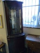 Mahogany Glazed Corner Cabinet