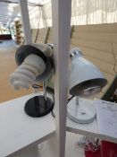 2 Desk Lamps - 1 Black & 1 White