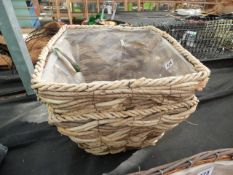 2 Lined Square Planters
