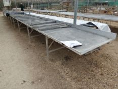 Aluminium Bench with Capillary Matting - 15 x 1 m