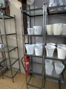 5 Tier Polished Steel & Plate Glass Shelving Unit
