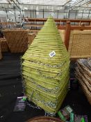 10 Green Rattan Cone Hanging Baskets