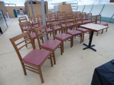 48 Beech Framed Dining Chairs with Upholstered Washable Seats