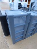 Plastic 4 Drawer Storage Unit