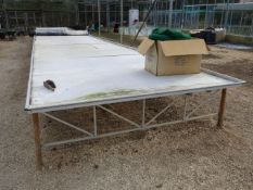 Aluminium Bench with Capillary Matting - 18 x 2 m