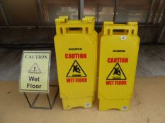 3 Slippery When Wet Signs