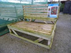 Tanalised Bench with Trellis