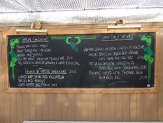 Blackboard Complete with 3 Brass Picture Lamps