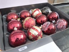 Box containing 12 Assorted Glass Baubles
